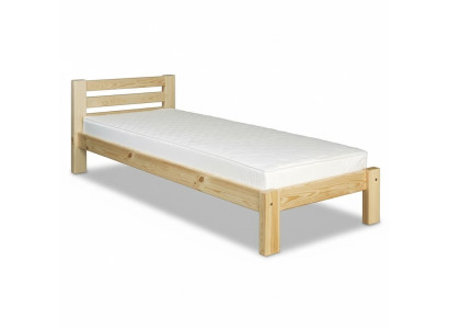 Lit simple lit lit en pin bois de pin massif Lit en bois de pin massif 100x200 Cadre de lit Bois neuf
