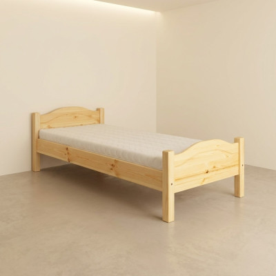 Lit simple pour enfant en pin massif Lit en bois de pin massif Lit en bois de 100x200 Fait main nouveau