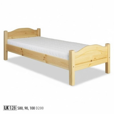 Lit simple pour enfant en pin massif Lit en bois de pin massif Lit en bois de 100x200 Fait main nouveau