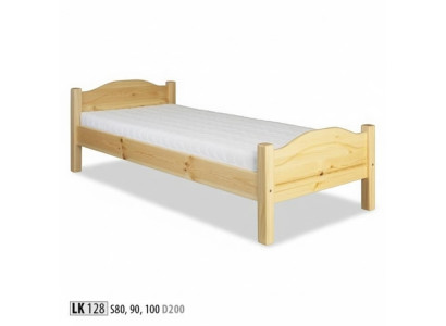Lit simple pour enfant en pin massif Lit en bois de pin massif Lit en bois de 100x200 Fait main nouveau