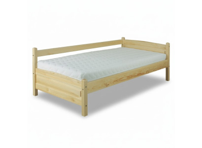 Lit en pin Massiv en bois Massiv 90x200 cadre de lit en bois massif artisanal lit d'invité neuf.