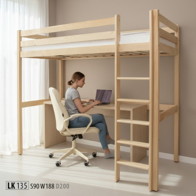 Lit enfant Lit superposé pour enfants Échelle Lit mezzanine Meubles Bois Meubles Lit superposé Bois massif