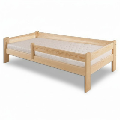 Lit de jeune lit en pin Lit d'enfants en bois massif Lit en bois Lit en bois 90x200 avec cadre de lit en bois