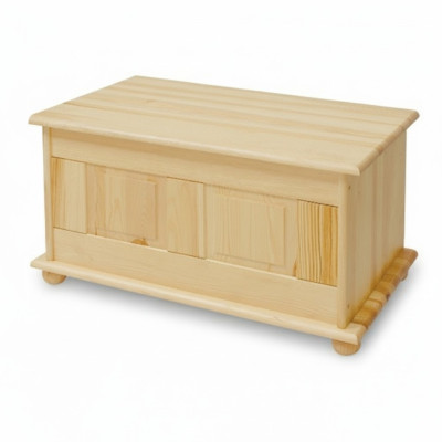 Boîte décorative en bois massif, meuble en bois, meuble en bois artisanal, coffret coffre en bois véritable 86x45cm