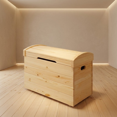 Boîte décorative en bois massif, meuble en bois fait à la main, coffret coffre en bois véritable 90x55cm