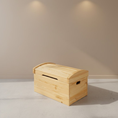 Boîte décorative meuble en bois massif meuble en bois fait main coffret coffre en bois véritable 68x44cm