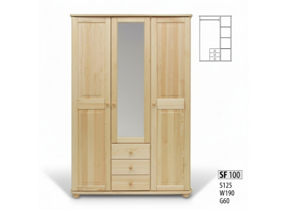 Armoire en pin Armoire Armoire en bois massif Armoire de chambre Armoires de maison de campagne neuves