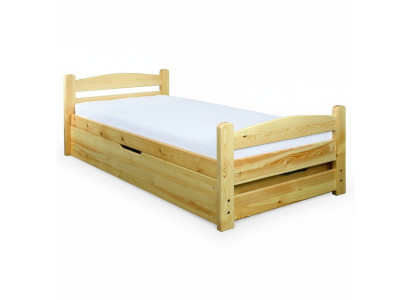Chambre Lit en bois Véritable lit Lits Hôtel 90x200 Style Meubles en bois massif