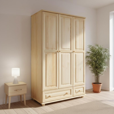 Armoire en bois massif de chambre à coucher en bois véritable fait main Armoires en bois