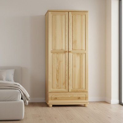 Véritable bois Armoire en bois massif Armoire penderie Armoire de chambre neuve