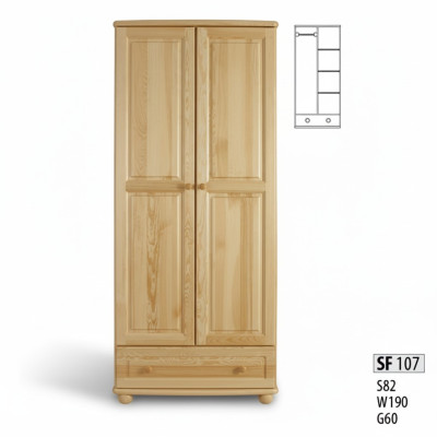 Véritable bois Armoire en bois massif Armoire penderie Armoire de chambre neuve