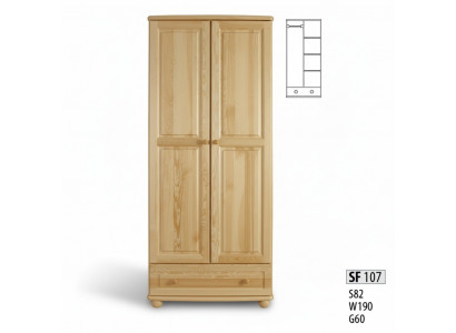Véritable bois Armoire en bois massif Armoire penderie Armoire de chambre neuve