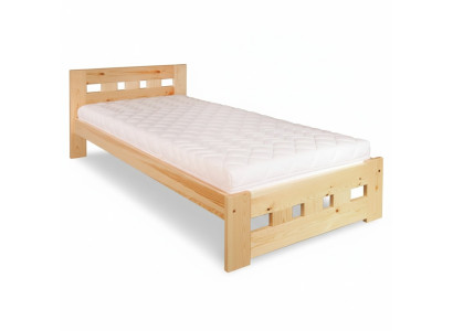 Lit simple, lit de jeunesse, lit en pin, bois de pin massif, lit en bois massif de pin, 100x200, fait main
