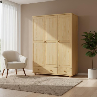 Garde-robe classique Garde-robe Armoire Solide Armoire de Maison de Campagne Armoires en Pin Nouvelles