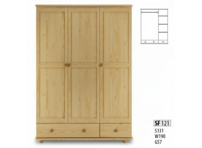 Garde-robe classique Garde-robe Armoire Solide Armoire de Maison de Campagne Armoires en Pin Nouvelles