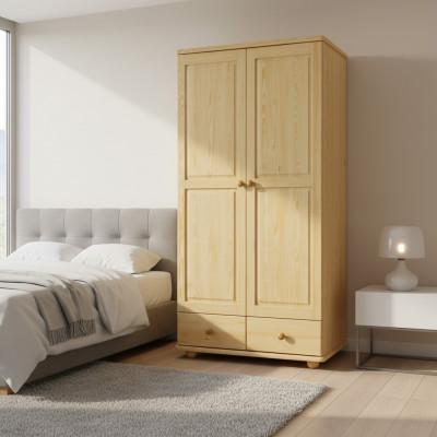 Armoire en bois, vestiaire, porte-manteau, chambre à coucher, meubles en bois massif, armoires en bois