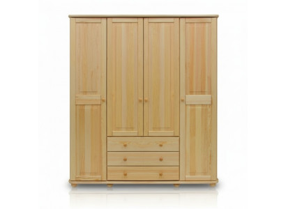 Bois réel Armoire en bois Massif Armoire Armoire de chambre Solide nouveau
