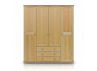 Bois réel Armoire en bois Massif Armoire Armoire de chambre Solide nouveau