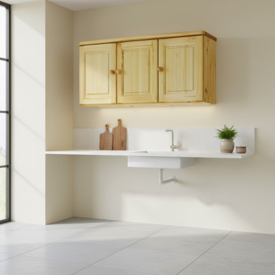 Armoire attachée Armoire en bois faite à la main Extension en bois Véritable bois
