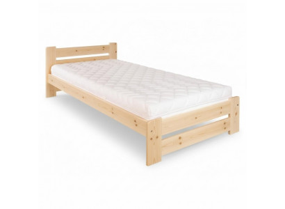 Lit, lit simple, lit en pin, pin massif, bois de pin massif, lit en bois 100x200, cadre de lit, bois