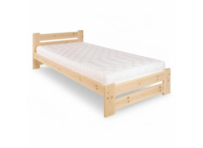 Lit, lit simple, lit en pin, pin massif, bois de pin massif, lit en bois 100x200, cadre de lit, bois
