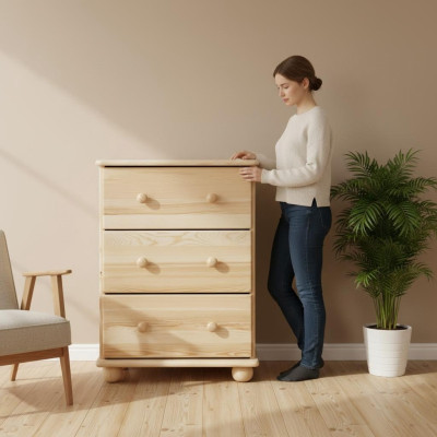 Table de chevet design Chevet Commode Bois massif Meubles en bois Meubles Fait main Nouveau