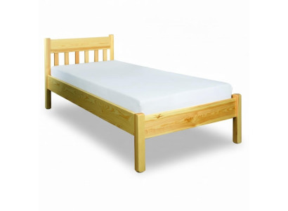 Lit en bois massif 100x200 Lit simple en pin Lit jeune solide Lit en bois FullWooden