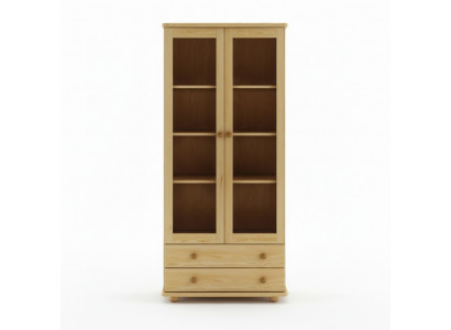 Vitrine Salon Buffet Bois Massif Vitrines Verre Garde-robe Bois Véritable