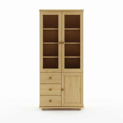 Vitrine Mobilier de salon Buffet en bois Vitrines en verre Armoire en bois massif Bois massif