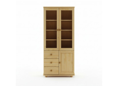 Vitrine Mobilier de salon Buffet en bois Vitrines en verre Armoire en bois massif Bois massif
