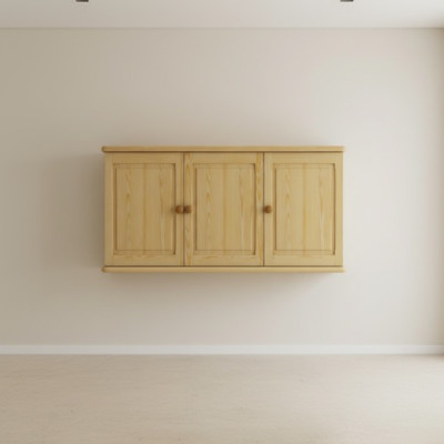 Armoire murale Armoire murale Armoire de rangement Cuisine Salle de bain Bois massif Meubles en bois véritable Étagère