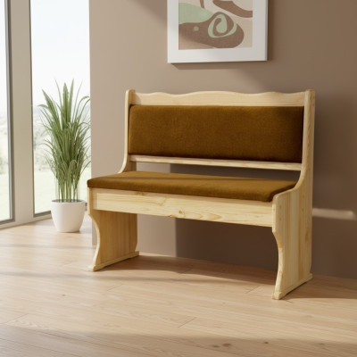Banquette en bois de 100 cm en bois de pin massif pour tabouret de cuisine en bois massif