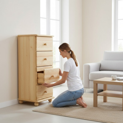 Tiroirs solides Armoires latérales Meubles Commode en bois massif Armoires neuves Armoire latérale