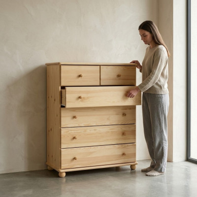Commode solide Buffet en bois massif Armoires neuves Meubles de rangement Armoires Commodes Armoire