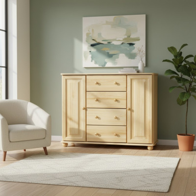 Meuble - Commode Commode Buffet Armoires à tiroirs Bois massif Armoires Armoires neuves Meubles de buffet