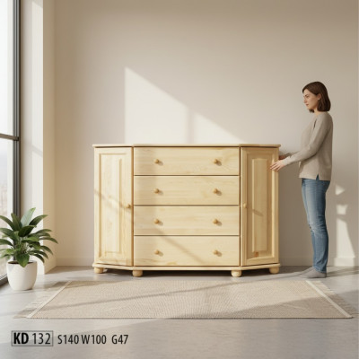 Buffet Armoire commode Armoire Meubles Commodes Bois massif Armoires Armoires en bois neuf Buffet