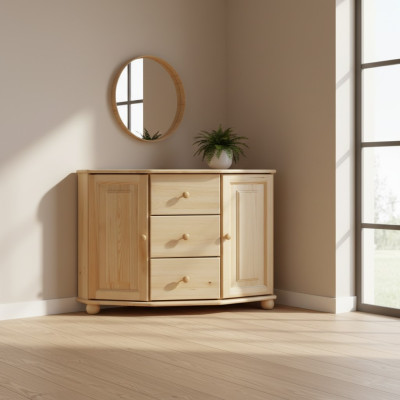 Coffret de garde-robe solide Commode Buffet Mobilier Commodes en bois massif Armoires neuves Buffet
