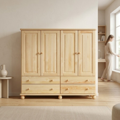 Commode Design Lowboard Buffet Armoire en vrai bois Buffet Commodes Buffet
