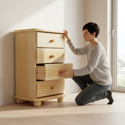 Commode en bois en bois massif Meubles Commodes en bois massif Étagère massive Armoire neuve