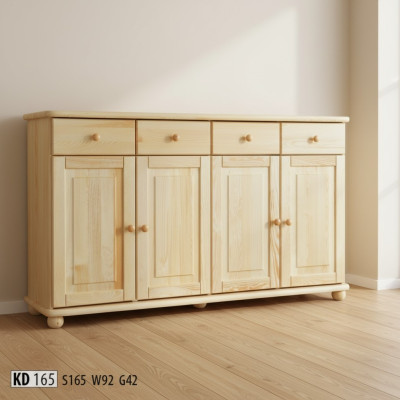 Commode 165cm Buffet Armoire Buffet Bois Armoire Mobilier Commodes Bois massif