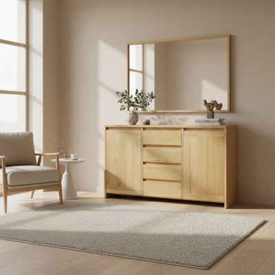 Bahut de qualité en bois massif Commodes Meubles Commodes Bois massif Meuble bas neuf Bahut Armoire