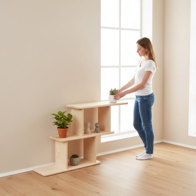 Étagère d'artisanat étagère murale pour salon étagères à livres étagères d'armoire en bois massif