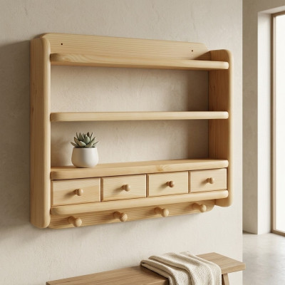 Garderobe meubles en bois massif étagère en bois armoire murale en bois étagères armoire de cuisine