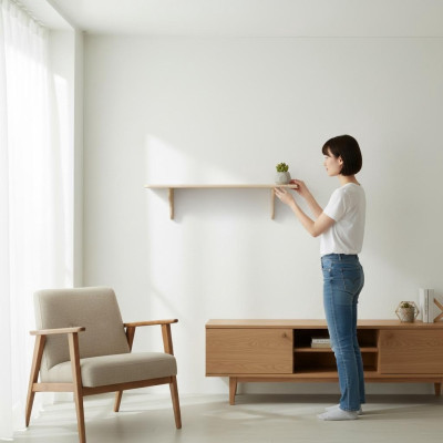 Armoire Meuble en Bois Massif Étagère en Bois Meuble Mural Étagères Armoire de Cuisine en Bois Massif