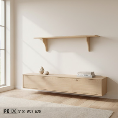 Armoire Meuble en Bois Massif Étagère en Bois Meuble Mural Étagères Armoire de Cuisine en Bois Massif