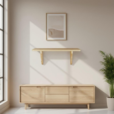 Étagère murale de garde-robe de designer Étagères de salon Armoires de bureau Meubles en bois massif