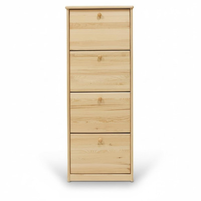 Compartiment d'armoire à chaussures Commode en bois massif Meuble solide Rangement à chaussures Étagère
