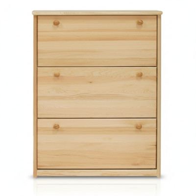 Armoire à chaussures faite à la main Commode pour hall d'entrée Commode en bois avec 3 compartiments