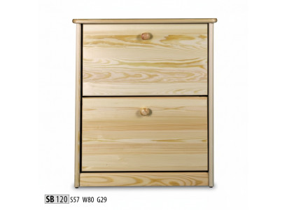 Meuble à chaussures 4 compartiments Commode en bois massif Meuble de rangement pour chaussures Étagère