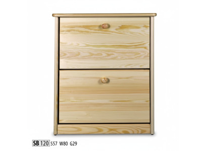 Meuble à chaussures 4 compartiments Commode en bois massif Meuble de rangement pour chaussures Étagère